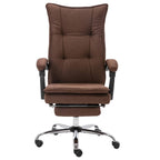 Massage-Bürostuhl Braun Stoff