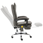 Massage-Bürostuhl Grau Stoff