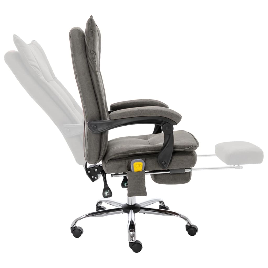 Massage-Bürostuhl Grau Stoff