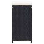 9-tlg. Gartenbar-Set Poly Rattan Schwarz