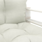 Garten-Palettensofa mit Kissen in Beige Holz