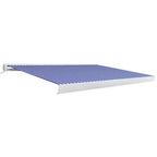 Motorisierte Kassetten-Markise 350x250 cm Blau und Weiß