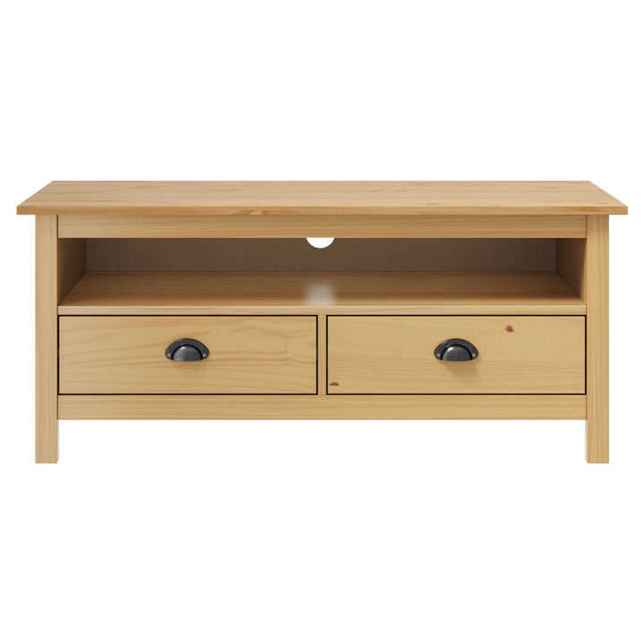 TV-Schrank Hill Honigbraun 110x40x47 cm Massivholz Kiefer