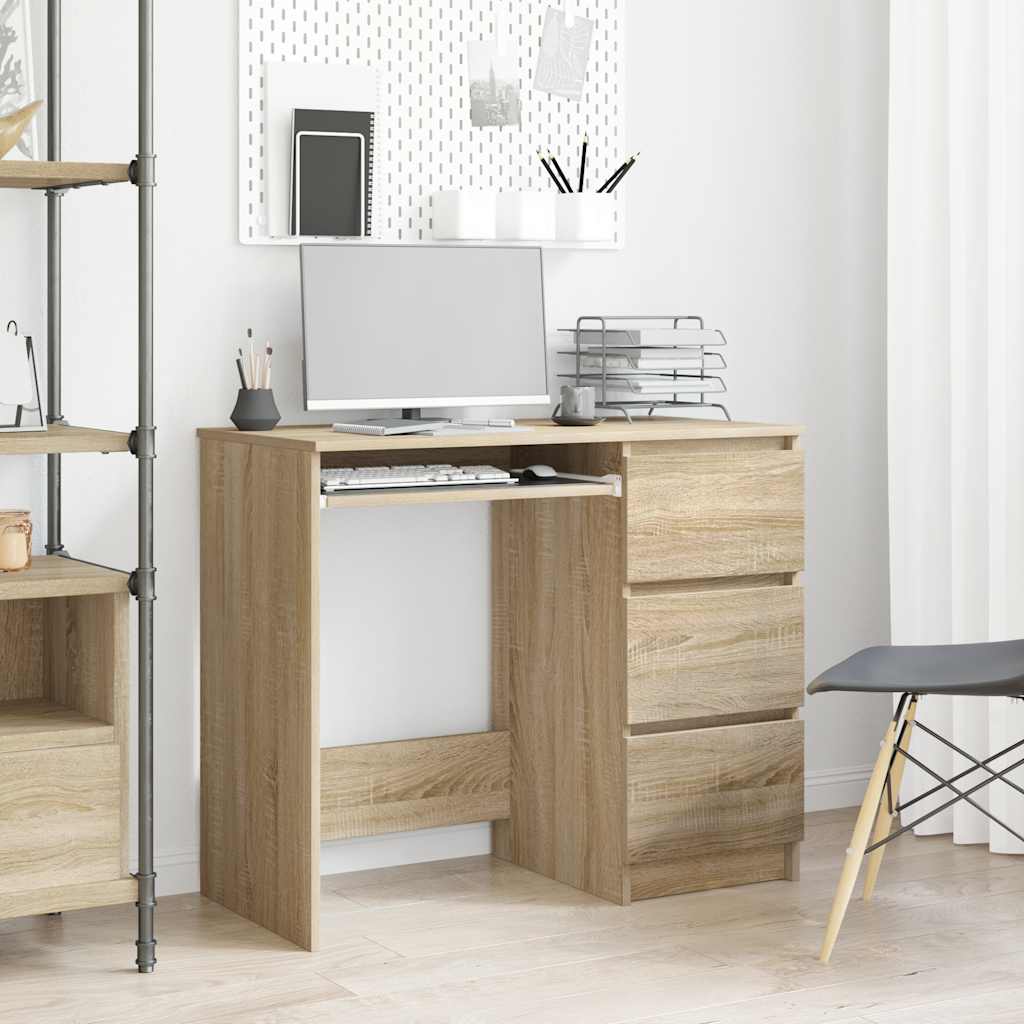 Schreibtisch Sonoma-Eiche 90x45x76 cm Holzwerkstoff