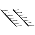 Wand-Weinregale für 14 Flaschen 2 Stk. Schwarz Metall