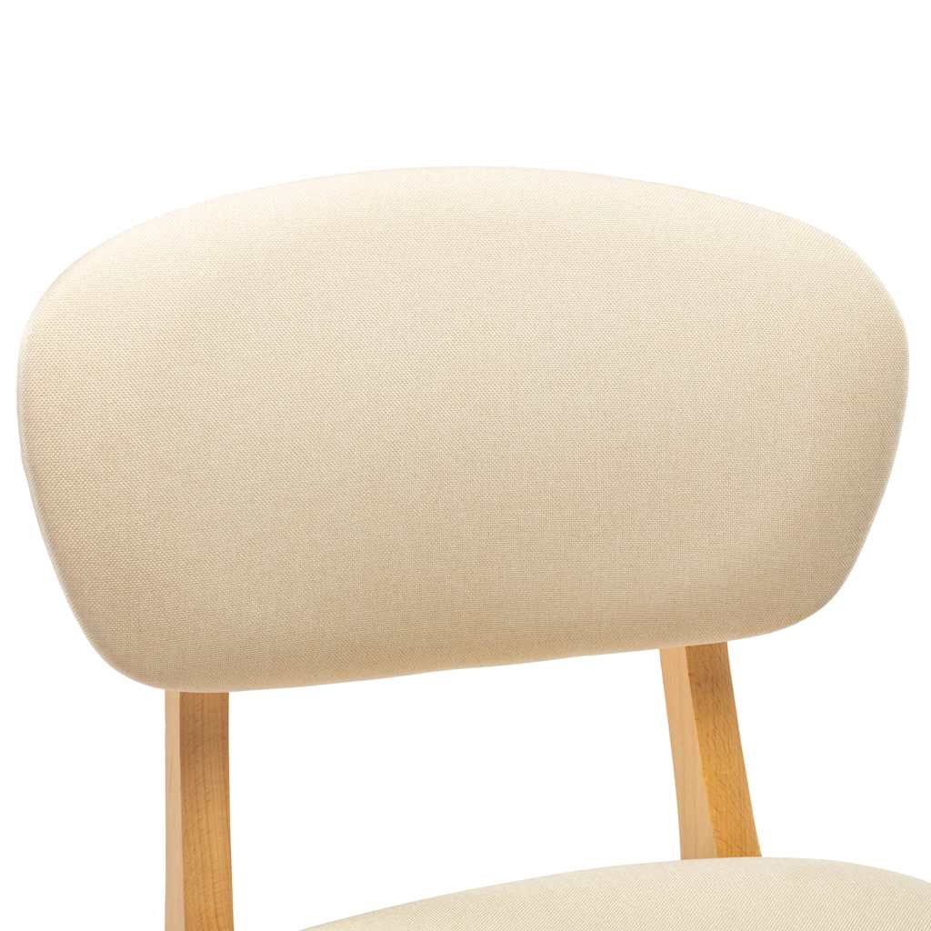 Barhocker 2 Stk. Creme Stoff