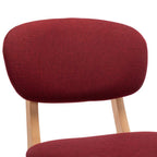 Barhocker 2 Stk. Weinrot Stoff