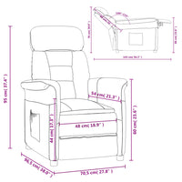 Relaxsessel Hellgrau Wildleder-Optik