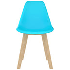 Esszimmerstühle 4 Stk. Blau Kunststoff