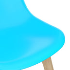 Esszimmerstühle 4 Stk. Blau Kunststoff