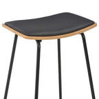 Barshocker 6 Stk. Schwarz Kunstleder