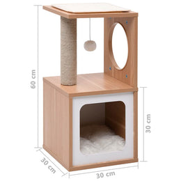 vidaXL Katzen-Kratzbaum mit Sisal-Kratzmatte 60 cm