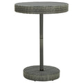 Gartentisch Grau 75,5x106 cm Poly Rattan