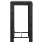 Garten-Bartisch Schwarz 60,5x60,5x110,5 cm Poly Rattan