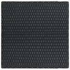 Garten-Bartisch Schwarz 60,5x60,5x110,5 cm Poly Rattan