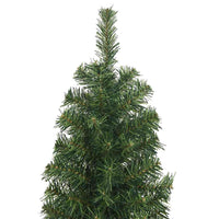 Künstlicher Weihnachtsbaum Schlank mit Ständer Grün 210 cm PVC