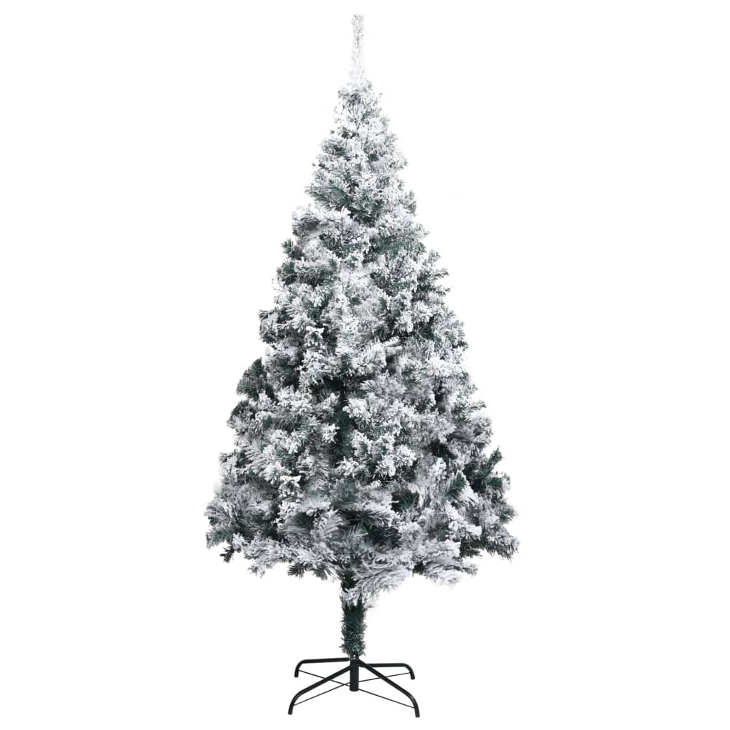 Künstlicher Weihnachtsbaum mit Schnee Grün 240 cm PVC