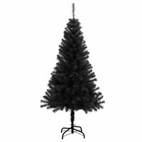 Künstlicher Weihnachtsbaum mit Ständer Schwarz 150 cm PVC