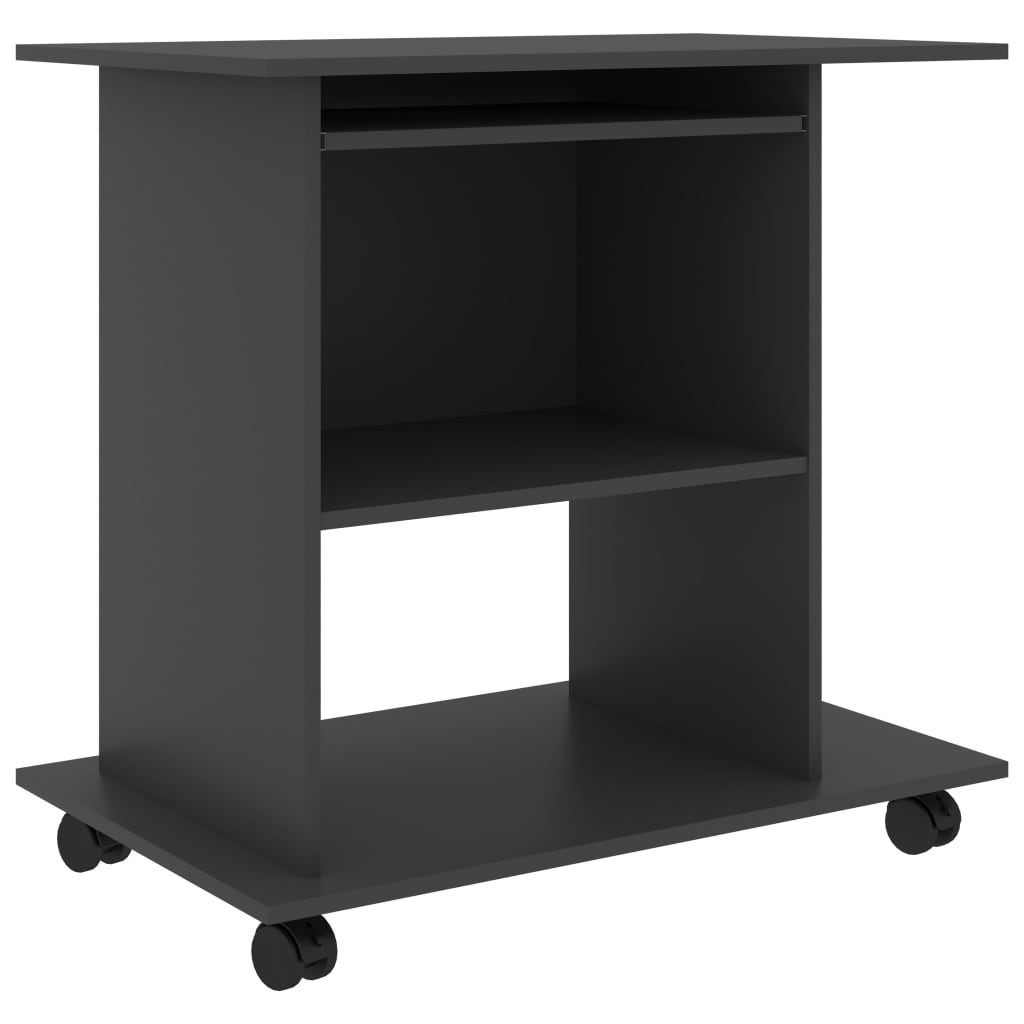 Schreibtisch Grau 80x50x75 cm Holzwerkstoff