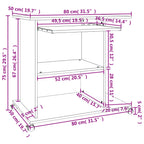 Schreibtisch Grau 80x50x75 cm Holzwerkstoff