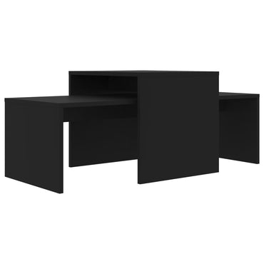 Couchtisch-Set Schwarz 100x48x40 cm Holzwerkstoff