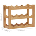 Weinregal für 12 Flaschen 47 x 21 x 36 cm Eiche Massivholz