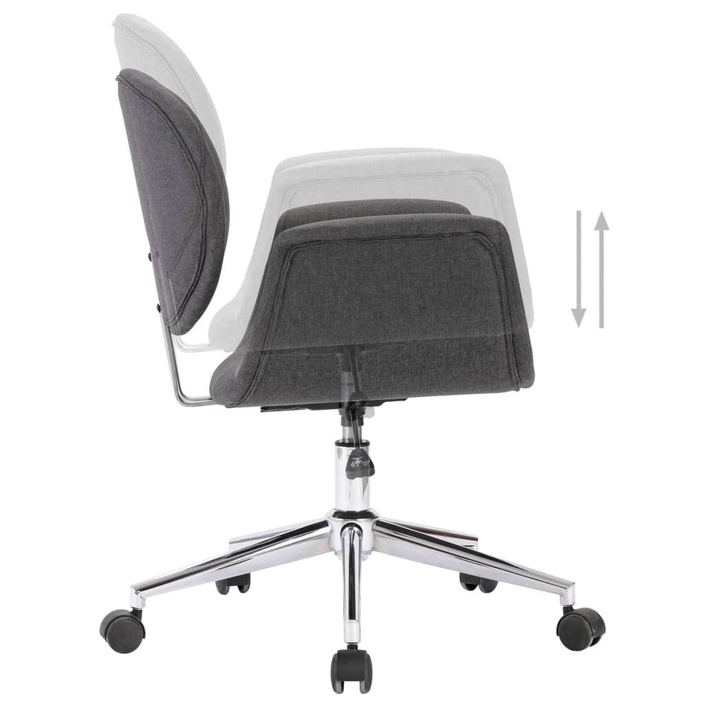 Drehbare Esszimmerstühle 6 Stk. Grau Stoff