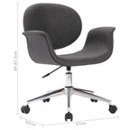 Drehbare Esszimmerstühle 6 Stk. Grau Stoff