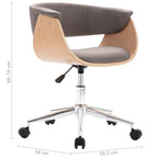 Drehbare Esszimmerstühle 4 Stk. Taupe Stoff
