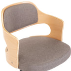 Drehbare Esszimmerstühle 4 Stk. Taupe Bugholz und Stoff