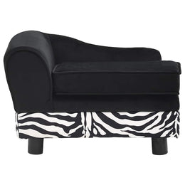 vidaXL Hundesofa Schwarz 57x34x36 cm Plüsch