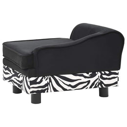 vidaXL Hundesofa Schwarz 57x34x36 cm Plüsch