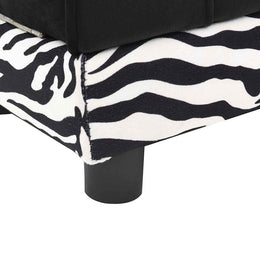 vidaXL Hundesofa Schwarz 57x34x36 cm Plüsch