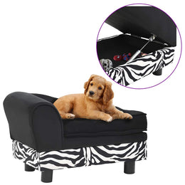 vidaXL Hundesofa Schwarz 57x34x36 cm Plüsch