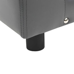 vidaXL Hundesofa Grau 81x43x31 cm Plüsch und Kunstleder