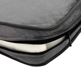 vidaXL Hundesofa Grau 81x43x31 cm Plüsch und Kunstleder