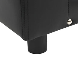 vidaXL Hundesofa Schwarz 81x43x31 cm Plüsch und Kunstleder