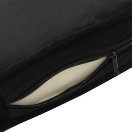 vidaXL Hundesofa Schwarz 81x43x31 cm Plüsch und Kunstleder
