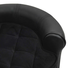 vidaXL Hundesofa Schwarz 48x48x32 cm Plüsch und Kunstleder