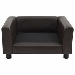 vidaXL Hundesofa Braun 60x43x30 cm Plüsch und Kunstleder