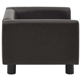 vidaXL Hundesofa Braun 60x43x30 cm Plüsch und Kunstleder