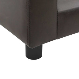 vidaXL Hundesofa Braun 60x43x30 cm Plüsch und Kunstleder