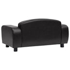 Hundesofa Schwarz 80x50x40 cm Kunstleder