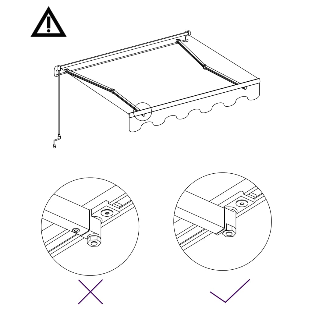 Einziehbare Markise Handbetrieben 300 x 250 cm Orange und Braun