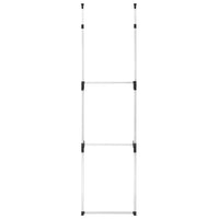 Teleskop-Garderobe mit Stangen Aluminium