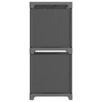 Würfel-Regal 4 Fächer Grau 69x30x72,5 cm Stoff
