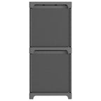 Würfel-Regal mit Boxen 5 Fächer Grau 103x30x72,5 cm Stoff