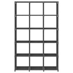 Würfel-Regal 15 Fächer Grau 103x30x175,5 cm Stoff