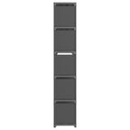 Würfel-Regal 15 Fächer Grau 103x30x175,5 cm Stoff