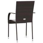 Stapelbare Gartenstühle 4 Stk. Poly Rattan Braun